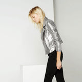 Punk Rock Basic Jackets Solid Silver