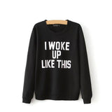 Letter Print Long Sleeve Pullover Top