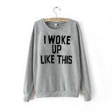 Letter Print Long Sleeve Pullover Top