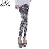 Sexy Punk Style Leggings Fashion Women's Leggings Stretchy Skinny Leg Pants Plus Size High Elastic Pants 38