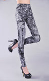 New arrival Women's Fashion Faux Jeans Punk Style Stars Leggings Stretchy