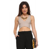 Cut Out Basic Tank Top V-neck